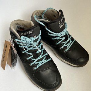 Hi-Tec Hiking Shoes Women Size 6.5 M Black Mid Top Waterproof Style 76952 NWB